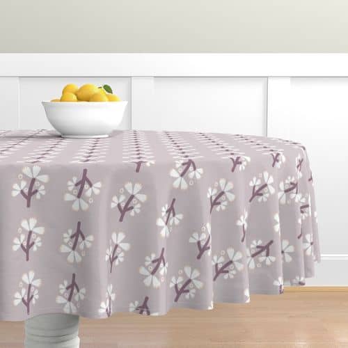 Table cloth design lilac