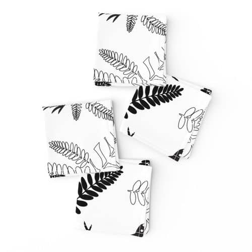 Surface Pattern Kiwi Bird and Fern napkins